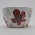 Compotera de Porcelana Chica con flores rojas